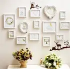 14PCs Resin Photo Collage Frame Set with Sticker, Heart Shape Frame & Oval Frame