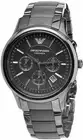ARMANI MENS CHRONO WATCH AR1452 BLACK DIAL - CERTIFICATE - WARRANTY - RRP 449.00