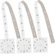 Gatuida 3PCS Wall Clock Ruler Accurate Positioning Scale for Frameless Clock Assembly Lightweight Paper Design for Effortless Home Office Classroom Decor