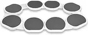 Blissify Lazy Susan Turntable for Dining Table, 8 Trays Lazy Susan Food Train, 360° Manual Dining Turntable Expandable for Rectangular Table, Suitable for Parties and Gatherings, Round Tray Model