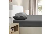 Ramesses 2000TC Bamboo Embossed Fitted Sheet Combo Set Charcoal