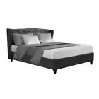 Pier Bed Frame Fabric - Charcoal Queen