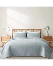 Unikome Quilted Reversible Coverlet Set