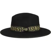 Men Bruno Capelo Hat Australian Wool Pinch Front Fedora Wesley WE975 Black Gold