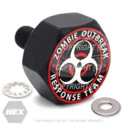 Black Billet Hex Fender Seat Bolt For 96-17 Harley - GLOSS ZOMBIE OUTBREAK B048