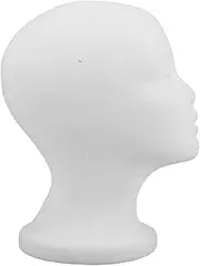 PACKOVE Foam Wig Head Display Model Lightweight and Portable Blank Mannequin for DIY Wig Styling Hat and Accessory Display for Retail and Photo Shoots