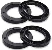 4 Pcs 6.5" Universal Plastic Vehicle Speaker Spacer Ring Adapter, Black Speaker Spacer Mounting Bracket Adapter Refit Audio Speaker Mat