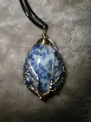BEAUTIFUL LAPIS LAZULI TREE OF LIFE NECKLACE 16 GRAMS