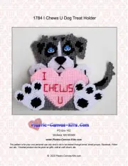 Valentine's Day I Chews U Dog Treat Holder-Plastic Canvas Pattern or Kit