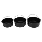 Air Fryer Pizza Pans Carbon Steel Air Fryer Pan Bread Baking Basket for French