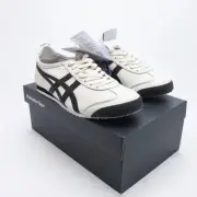 Onitsuka Tiger Mexico 66 Unisex Sneakers Shoes Skateboarding WHITE X BLCK X GOLD