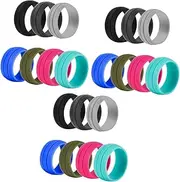 [SHERCHPRY] 14 Pcs Men's Silicone Rings Silicone Wedding Band Silicone Womens Wedding Band Women Wedding Ring
