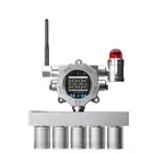 5-in-1 4G Wireless Fixed Gas Detector Alarm Combustible Gas/O2/H2S/CO/CO2
