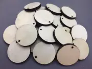 50 Count Value Bag 1.5 Inch Wood Circle Tag Ornament DIY 1-1/2 coin craft round