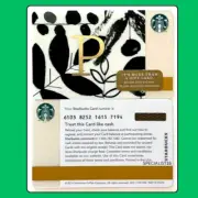 2014 STARBUCKS MONOGRAM LETTER P-Holiday Series Collection #6103 NEW