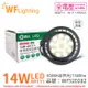 4入 【舞光】 LED 14W 4000K 24度 自然光 AR111 全電壓 黑殼清面 高演色 燈泡 (免變壓器) WF520282