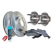 Rear Wheel Bearing Hub Assembly + Brake Rotor Pad Kit for Ford Laser KE2 SGRL