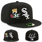 New Era Chicago White Sox 5950 Fitted Hat MLB 3X World Champions Patch Years Cap