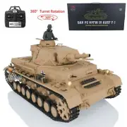 1/16 Henglong 7.0 German Panzer IV F Plastic RTR BB IR RC Tank 3858 360° Turret
