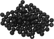 uxcell Fishing Beads Holographic Soft Plastic Fishing Bait Eggs Lure Rigs Accessories, 5 mm Fit for Saltwater Freshwater - Round (1000 Pack, Black)