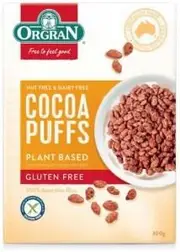 Orgran Cocoa Puffs Plant Based Cereal G/F 300g