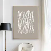 White Grey Abstract Poster Wall Art