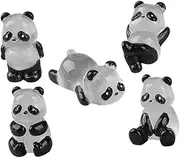 Kisangel 5pcs Glow Dark Mini Resin Panda Figurines Cute Animal Ornaments for Garden Car and Doll House Decor Detailed Design for DIY Enthusiasts