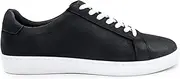 [Anna Kern] Suny Men's Dance Trainers 7410 - Black Leather - Normal Width - Full-Length PU Sole - Removable Multi-Width Midsole, Black, 14 AU