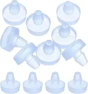uxcell 8Pcs Glass Table Top Bumpers with Stem, 6.5mm/0.26" Rubber Bumper Grippers Large Base Anti Slip Table Spacers for Patio Cabinet Furniture (Fits 1/4Inch Hole), Clear
