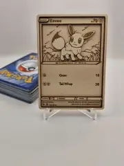 Eevee Wooden Pokemon Card. Brand New - Fan Art - Pokemon Gift