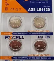 4 x AG8 LR55 381 Alkaline 1.5V Button Cell Battery for Watch, Remotes, Camera