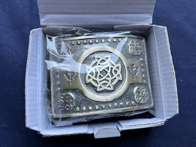 Scottish Belt Buckle Kilt Celtic Knots Classic Color Antique Finish AAR New