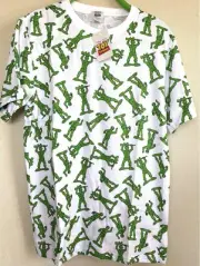 Toy Story Green Army Men All-Over Pattern T-Shirt Size Women L Limited Edition R