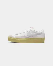 [Nike] Nike Women's Blazer Low Platform Shoes White/white-lemon - Size 10 10 White/White-lem