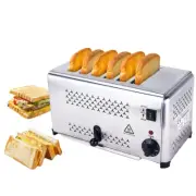 Commercial Toaster 6 Slice Bagel Bread Machine 110 V