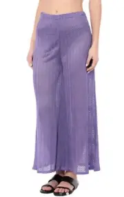 NWT Authentic Missoni Mare Wide-Leg Zig-zag Purple Beach Pants Cover-up 42 IT