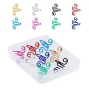8Pcs Knitting Crochet Rings Metal Yarn Guide Finger Holders for Knitting