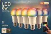 6 Pack WiFi Smart LED Light Bulb 8w Alexa/Google/Siri