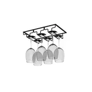 Black Drying Rack Hanging Bar Storage Wine Glass Rack Holder Hanger