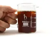 Hand Crafted Beaker Mug, Thick Borosilicate Glass, 8.4oz (250mL) Capacity