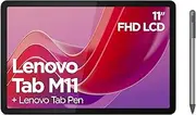 Tab M11 Android Tablet | 11 Inch Full HD 1200p | 128 GB | Lenovo Tab Pen | WiFi | 4 GB RAM | Luna Grey | Designed for Portable Entertainment