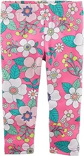 [Carter's] Baby Girls' Floral Capri Leggings, Pink with Floral Print