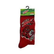 Odd Sox Mtn Dew Code Red Cherry Men's Crew Socks NWT