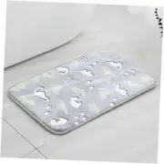 Glow-in-The-Dark Kids Bathroom Rug – Non-Slip, Machine Washable, Soft Kids Grey