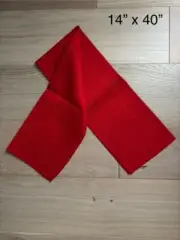 Cross Stitch Embroidery Red Table Runner, 14x40