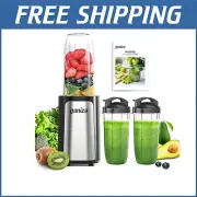 Nutritious Smoothie Blender with 3 Travel Cups & Health-Conscious Recipe Guide