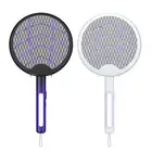 Folding Electronic Fly Swatter Mosquito Swatter Insect Zapper Racket USB Charge