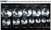 Lots 50Pcs Octagon Clear Crystal Glass Pendant Beads Jewelry Making DIY 14-28mm
