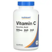 Nutricost, Vitamin C, 500 mg, 240 Capsules