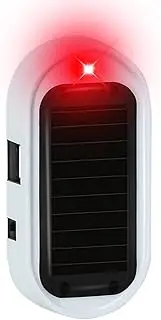 Solar Power Simulated Car Alarm LED Light, Simulation Warning Light, Intelligent Car Anti-theft Flashing Safety Device, With USB Charging Port
